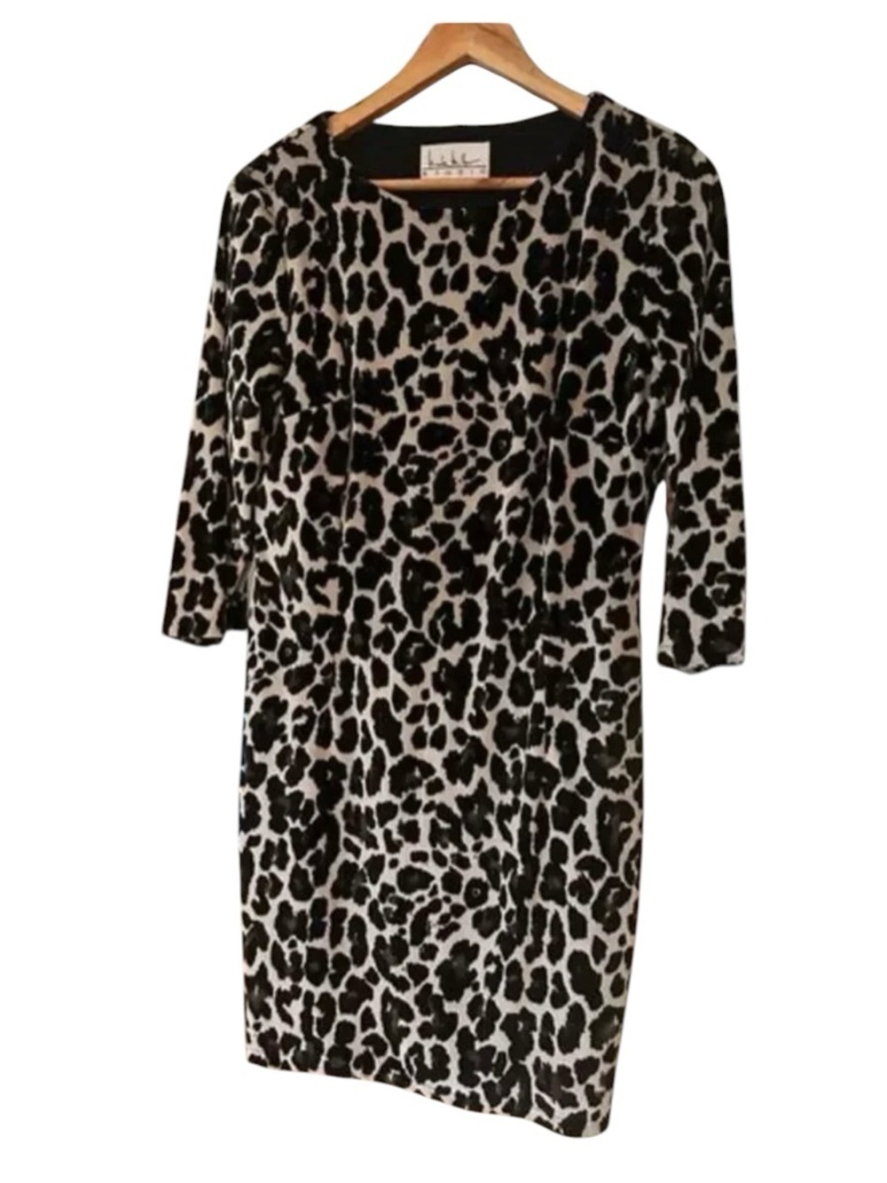 Nicole Miller Luxury Velvet Animal Print Sheath Dress - Size M